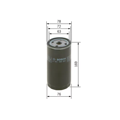 Olejový filter BOSCH 0 451 103 249 - obr. 4