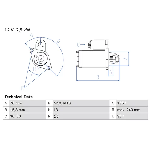 Štartér 0 986 024 590 /BOSCH/