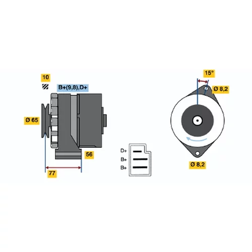 Alternátor BOSCH 0 986 031 100