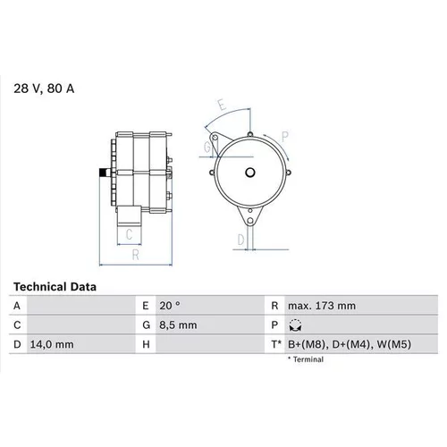 Alternátor BOSCH 0 986 037 760