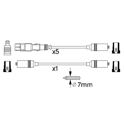 Sada zapaľovacích káblov BOSCH 0 986 356 350 - obr. 4