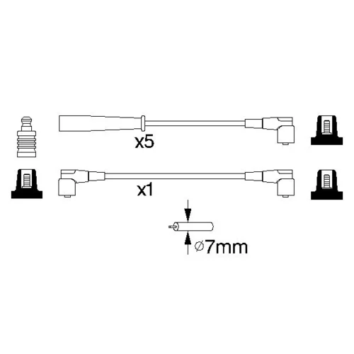 Sada zapaľovacích káblov BOSCH 0 986 356 753 - obr. 4