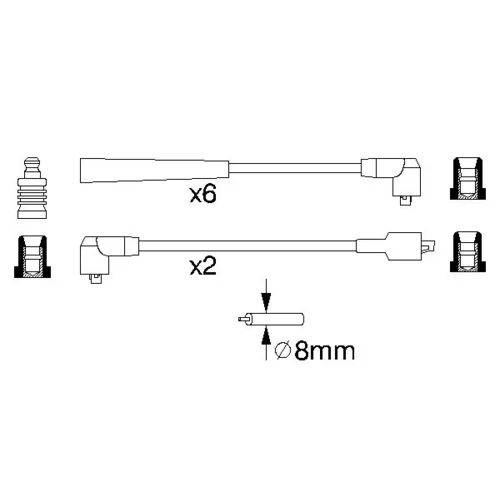 Sada zapaľovacích káblov 0 986 356 858 /BOSCH/ - obr. 4