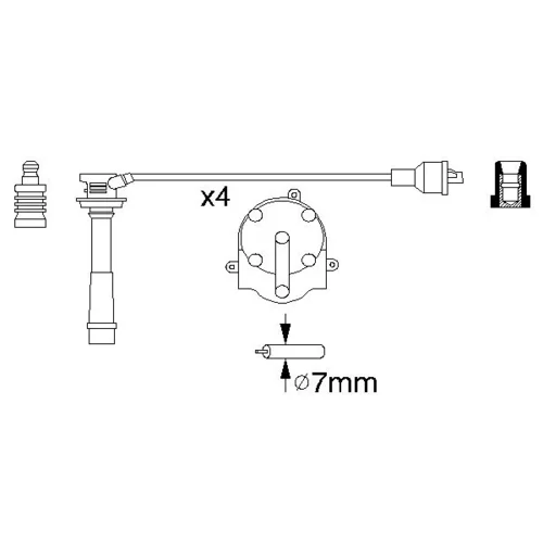 Sada zapaľovacích káblov BOSCH 0 986 356 953 - obr. 4