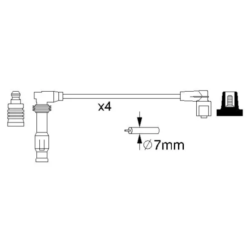 Sada zapaľovacích káblov BOSCH 0 986 356 986 - obr. 4