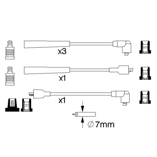 Sada zapaľovacích káblov BOSCH 0 986 357 122 - obr. 4