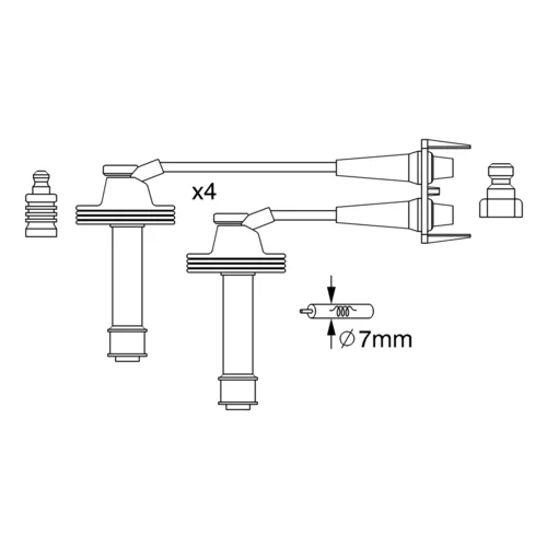 Sada zapaľovacích káblov BOSCH 0 986 357 238 - obr. 4