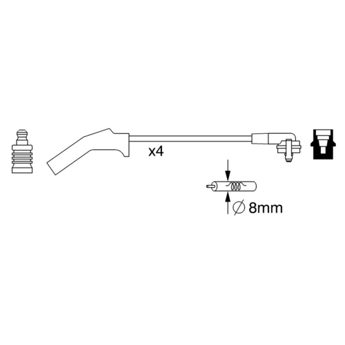 Sada zapaľovacích káblov BOSCH 0 986 357 257 - obr. 4