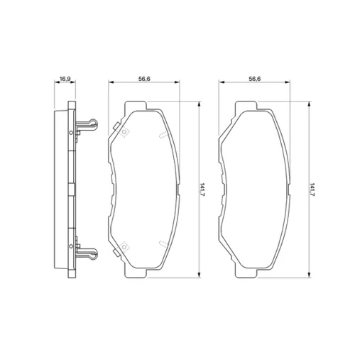 Sada brzdových platničiek kotúčovej brzdy BOSCH 0 986 424 809 - obr. 6