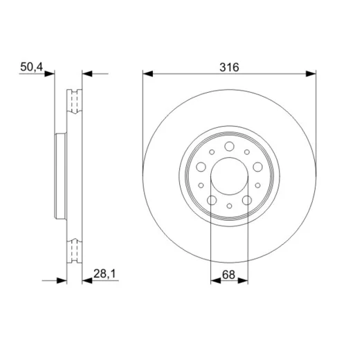 Brzdový kotúč 0 986 479 322 /BOSCH/ - obr. 4