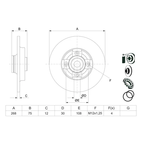 Brzdový kotúč 0 986 479 387 /BOSCH/ - obr. 4