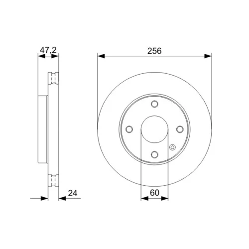 Brzdový kotúč 0 986 479 C01 /BOSCH/ - obr. 4