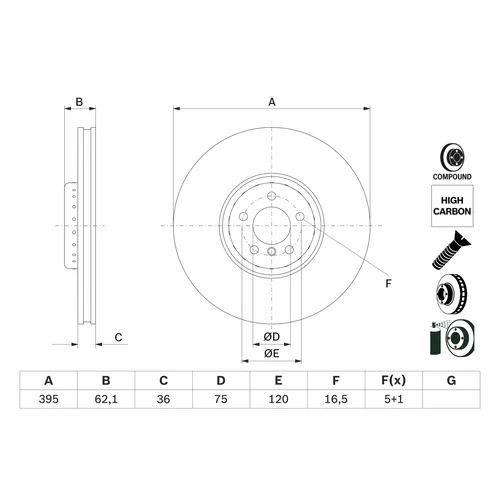 Brzdový kotúč 0 986 479 E84 /BOSCH/