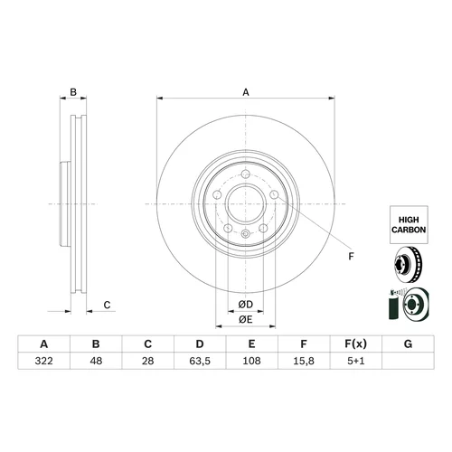 Brzdový kotúč 0 986 479 F90 /BOSCH/