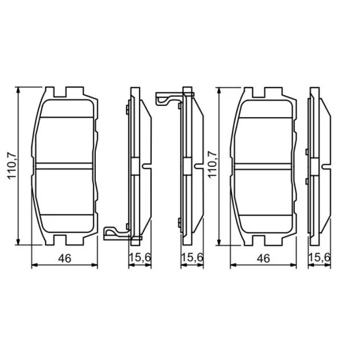 Sada brzdových platničiek kotúčovej brzdy BOSCH 0 986 494 251 - obr. 4