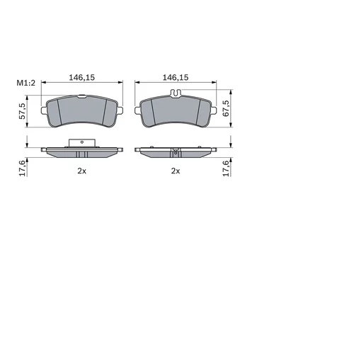 Sada brzdových platničiek kotúčovej brzdy BOSCH 0 986 494 763 - obr. 6