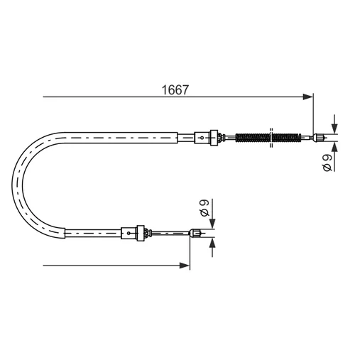 Ťažné lanko parkovacej brzdy 1 987 477 956 /BOSCH/ - obr. 4