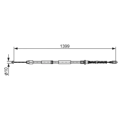 Ťažné lanko parkovacej brzdy 1 987 482 539 /BOSCH/