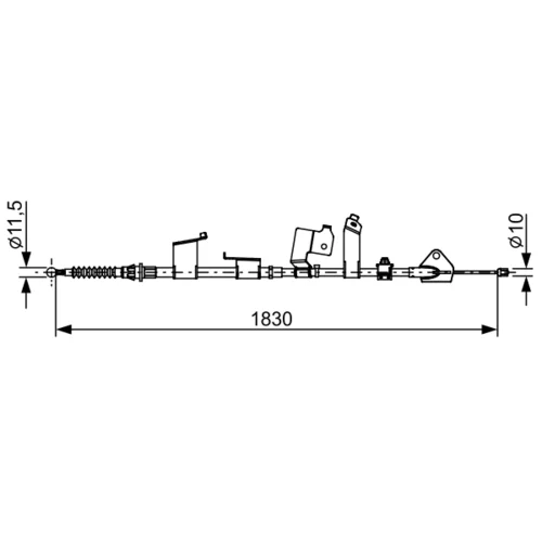 Ťažné lanko parkovacej brzdy BOSCH 1 987 482 652
