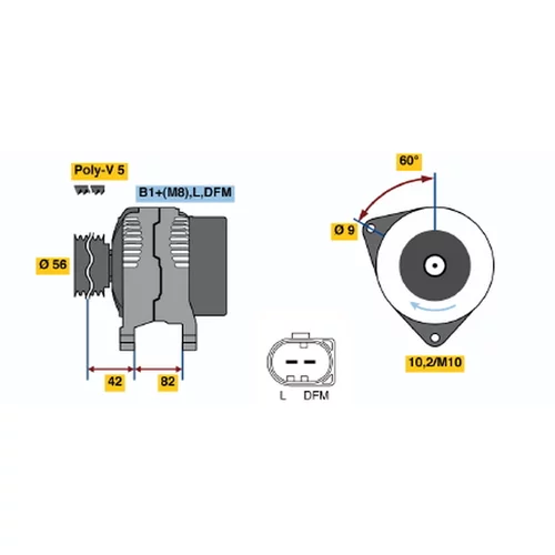 Alternátor BOSCH 0 124 325 017 - obr. 4