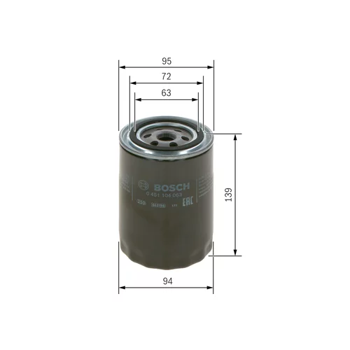 Olejový filter BOSCH 0 451 104 063 - obr. 4