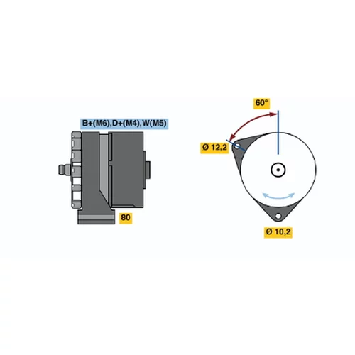 Alternátor BOSCH 0 986 031 450