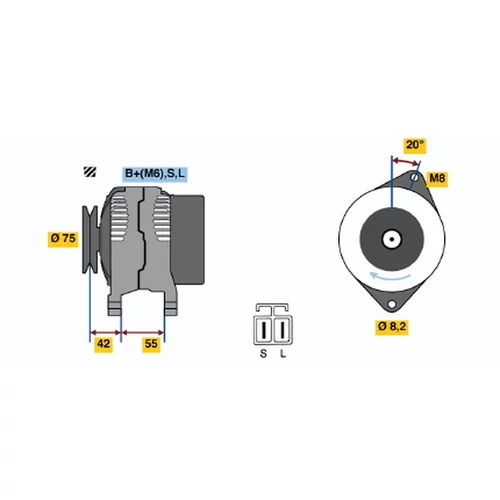 Alternátor BOSCH 0 986 040 551