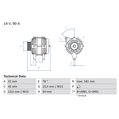 Alternátor BOSCH 0 986 042 091