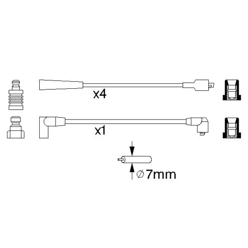 Sada zapaľovacích káblov BOSCH 0 986 356 798 - obr. 4