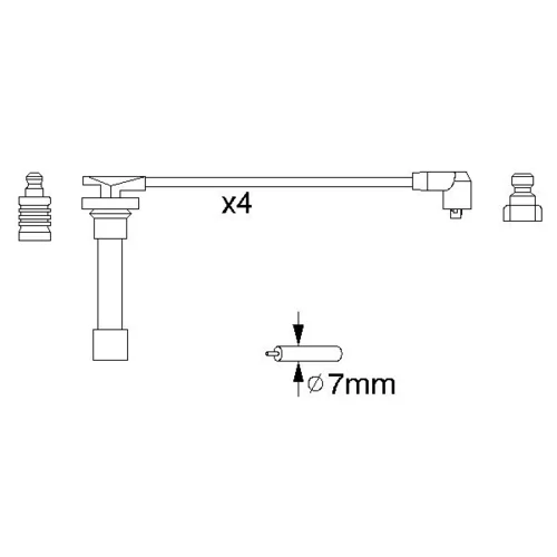 Sada zapaľovacích káblov BOSCH 0 986 356 821 - obr. 4