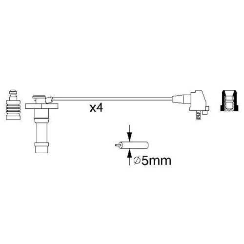 Sada zapaľovacích káblov BOSCH 0 986 356 928 - obr. 4