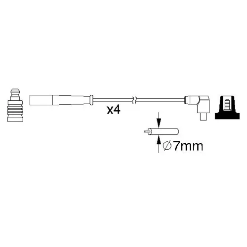 Sada zapaľovacích káblov BOSCH 0 986 357 209 - obr. 4
