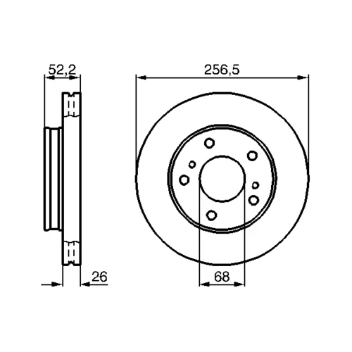 Brzdový kotúč 0 986 478 485 /BOSCH/