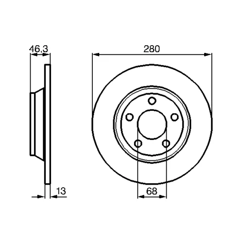 Brzdový kotúč 0 986 478 615 /BOSCH/ - obr. 4