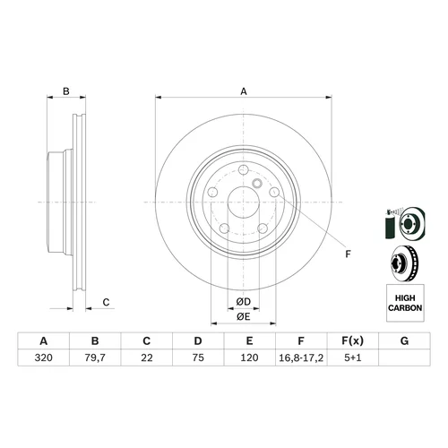 Brzdový kotúč 0 986 479 166 /BOSCH/ - obr. 4