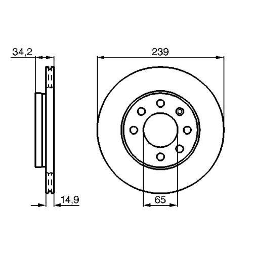 Brzdový kotúč 0 986 479 B42 /BOSCH/ - obr. 4