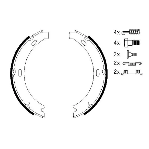 Sada brzd. čeľustí parkov. brzdy 0 986 487 584 /BOSCH/