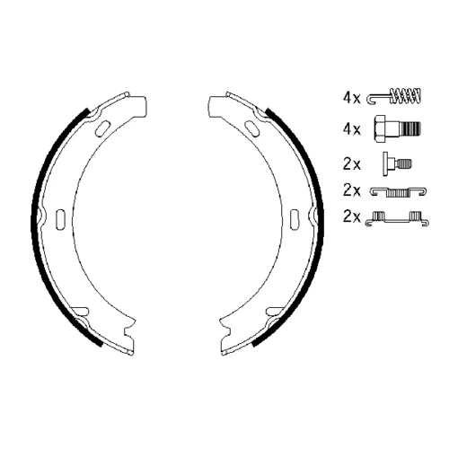 Sada brzd. čeľustí parkov. brzdy 0 986 487 584 /BOSCH/ - obr. 4