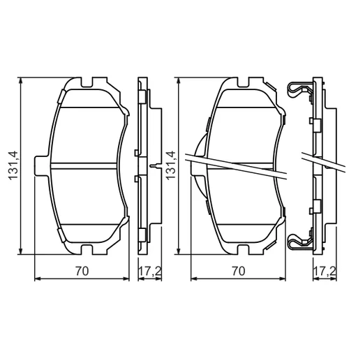 Sada brzdových platničiek kotúčovej brzdy BOSCH 0 986 494 426 - obr. 4