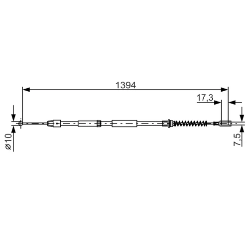 Ťažné lanko parkovacej brzdy 1 987 482 033 /BOSCH/