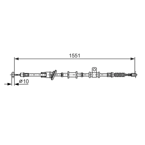 Ťažné lanko parkovacej brzdy BOSCH 1 987 482 400