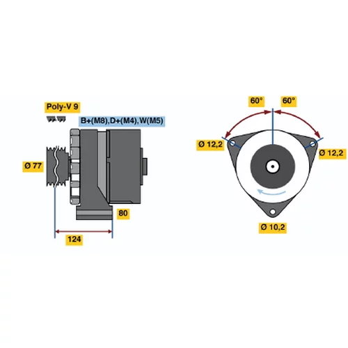 Alternátor BOSCH 6 033 GB3 023 - obr. 4