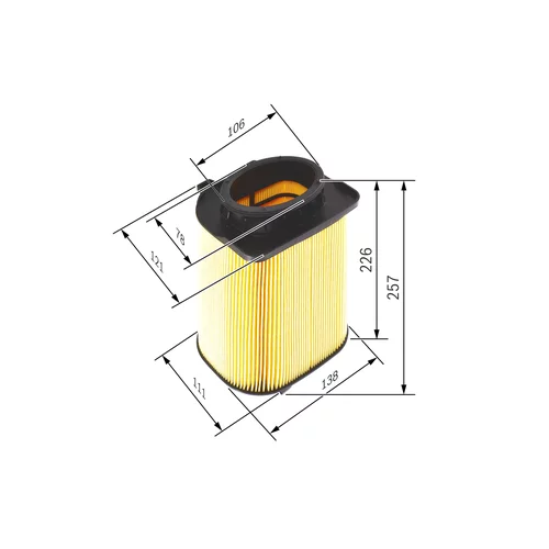 Vzduchový filter BOSCH F 026 400 480 - obr. 4