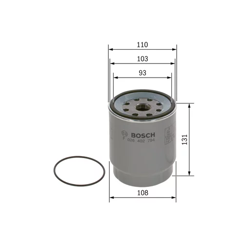 Palivový filter BOSCH F 026 402 794 - obr. 4