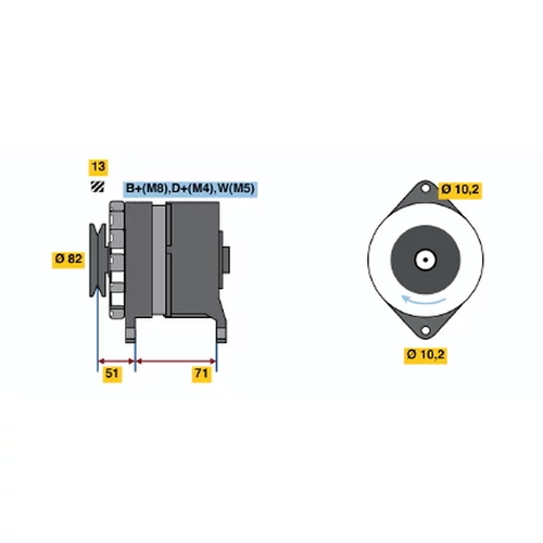 Alternátor BOSCH 0 120 468 130