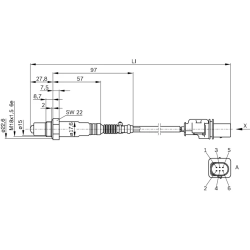 Lambda sonda BOSCH 0 258 017 025 - obr. 5