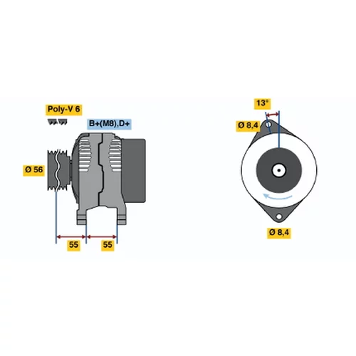 Alternátor BOSCH 0 986 039 170