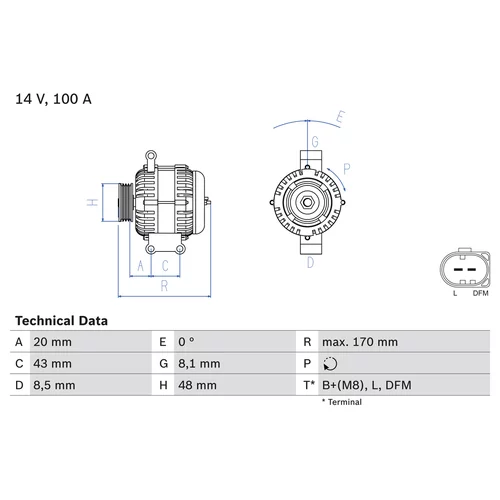 Alternátor BOSCH 0 986 047 220