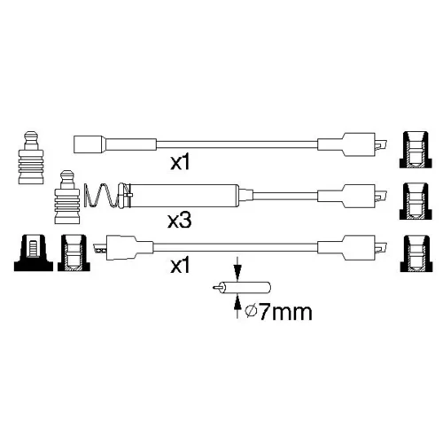 Sada zapaľovacích káblov BOSCH 0 986 356 800 - obr. 4