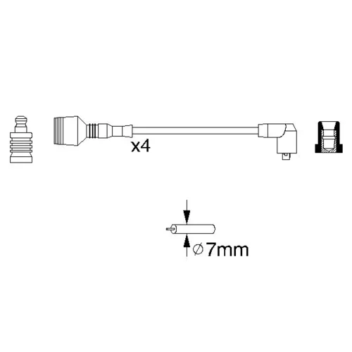 Sada zapaľovacích káblov BOSCH 0 986 356 856 - obr. 4